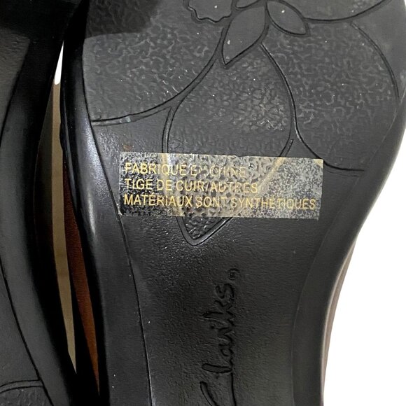 Clarks Partridge Slip On Shoe Womens Size 10 Brown Dark Academia Preppy Business - Picture 8 of 9